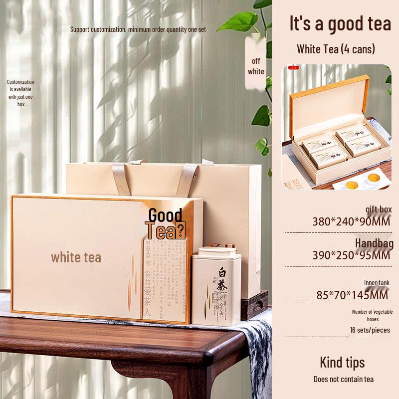 Golden Bud Gift Box - Custom High-Grade White Tea & Pre-Qing Longjing Tea Packaging