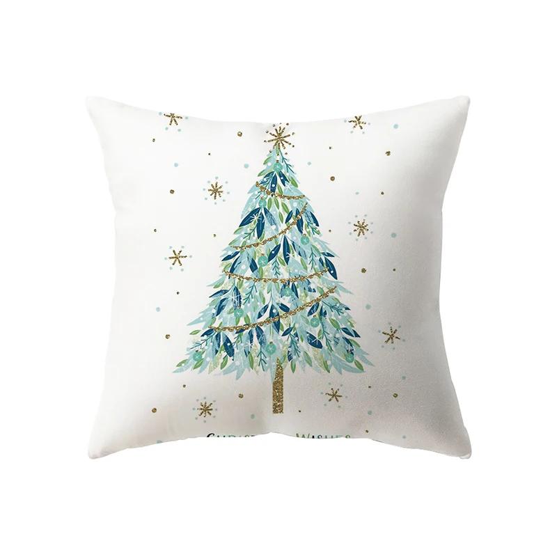 Christmas Decoration Merry Print Pattern Cushion Cover Home Living Room Sofa Pillow