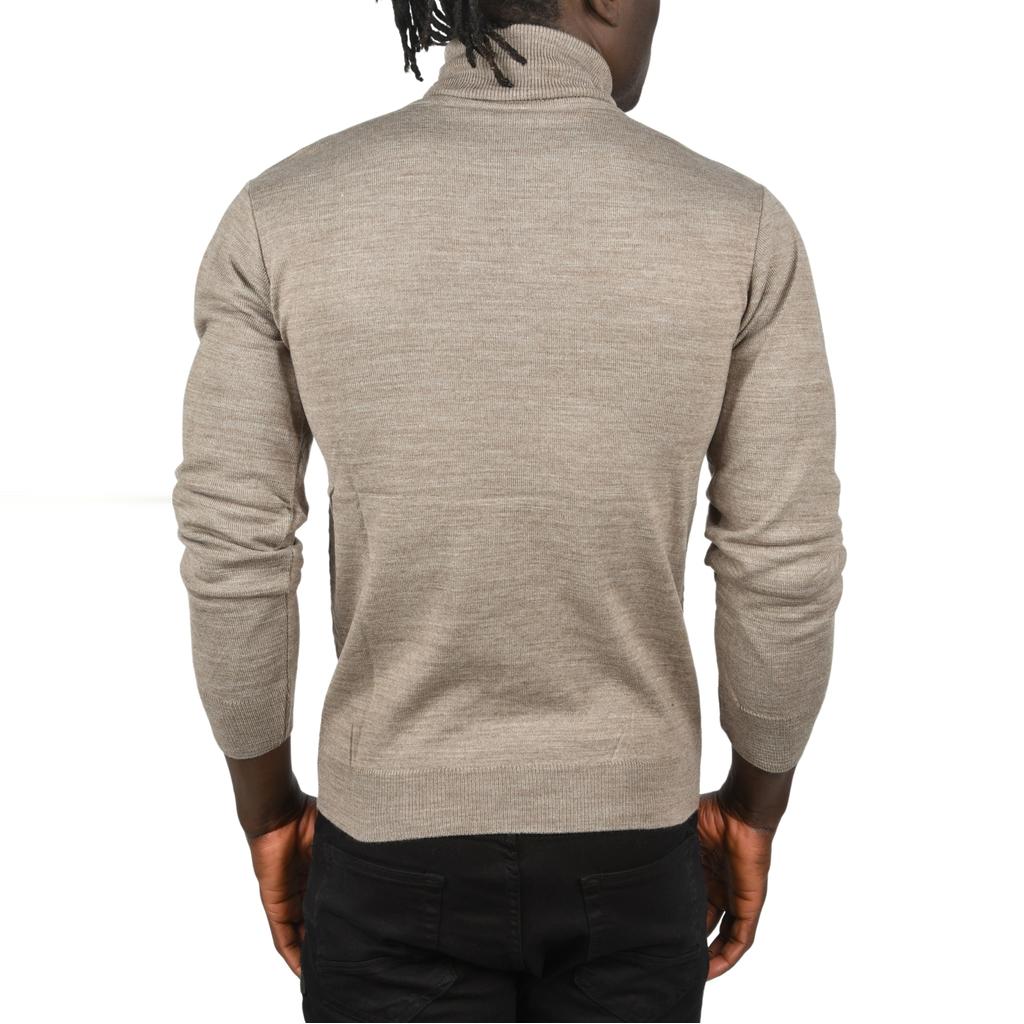 DeepSEA Zigzag Desenli Tam Balıkçı Yaka Dar Kesim Boğazlı Triko Kazak 2505497