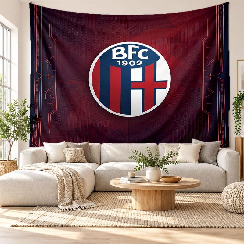 Bologna FC Wall Tapestry, Soft Fabric Wall Hanging, Decorative Backdrop For Bedroom Home Wall Art