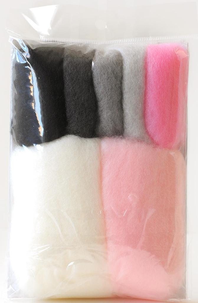 Hamanaka Wool Felting Kit, Needle Felted, mofusand Series, Bunny, H468-000-109