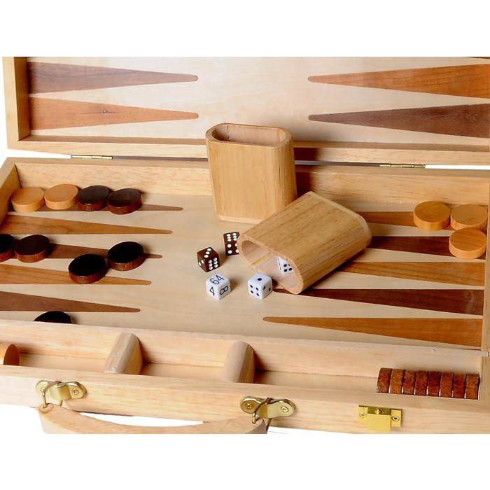 Board Game - BUFFALO - Buffalo Backgammon - Marquetry Wood - Adult - 30 Min