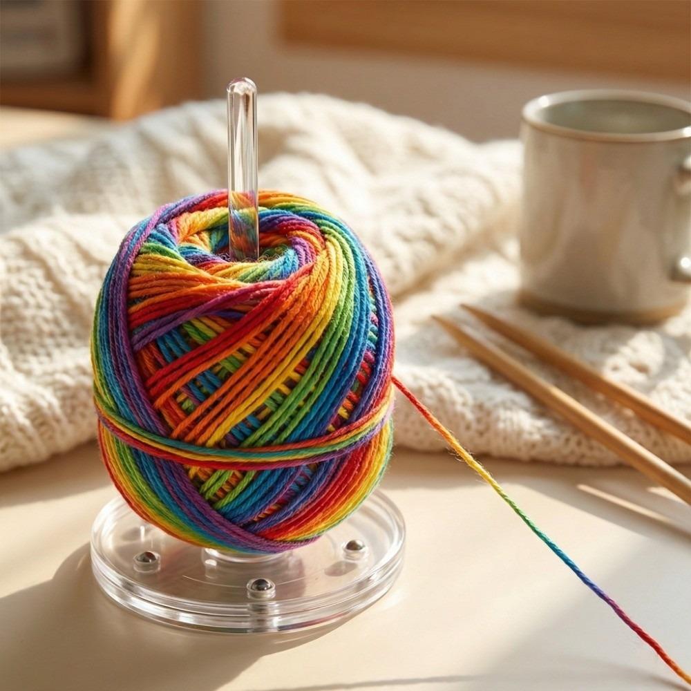 Plastic Yarn Axis Frame Portable Rotatable Knitting Tool Anti-tangle Detachable Yarn Ball Spool Portable Crafting