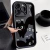 Cartoon Little Black Cat Cute Couple Phone Case For iPhone 16 15 14 13 PRO MAX 11 12 X XS XR 7 8 Plus Mini Y2k Shockproof Cover