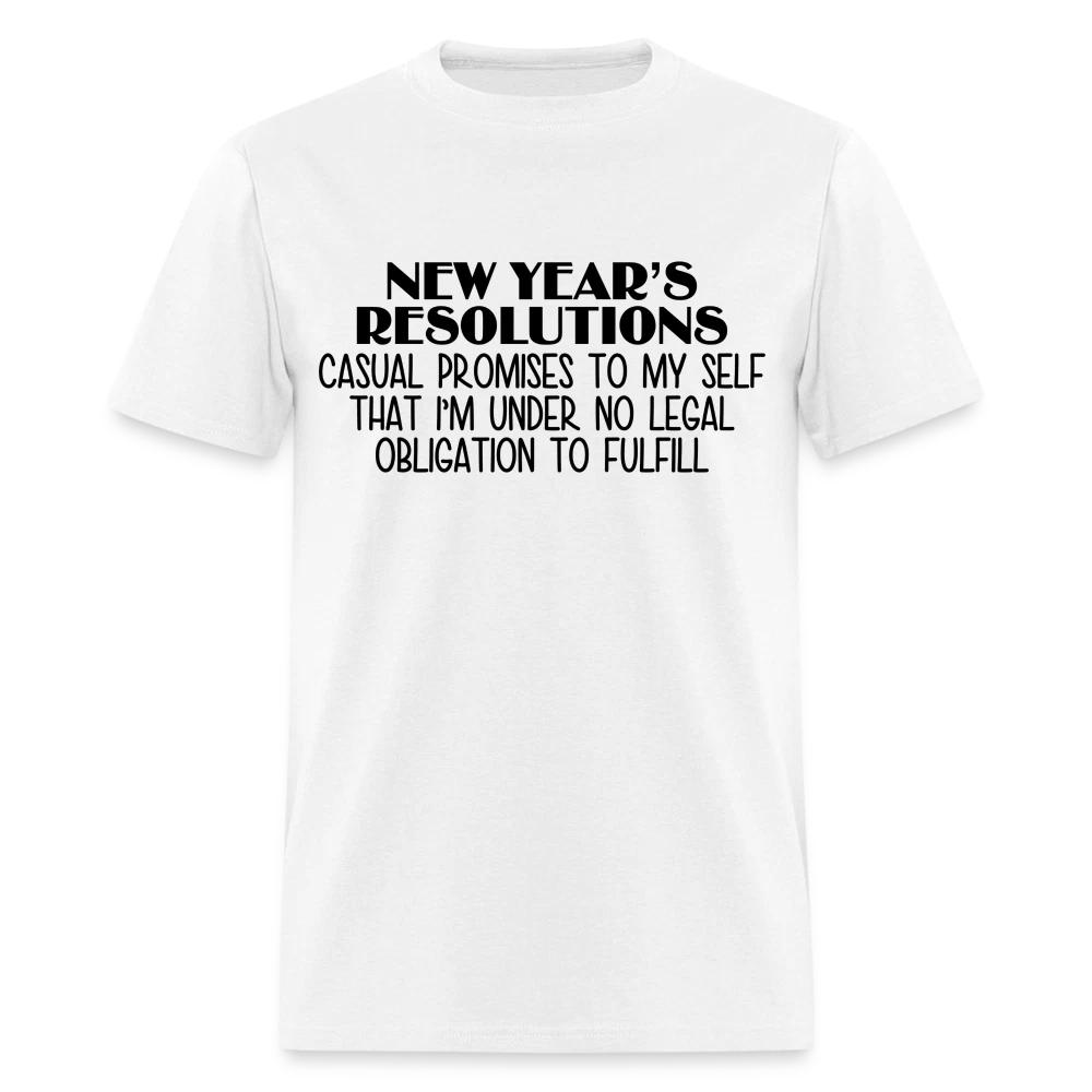 New Year s Resolution - Casual Promises T-Shirt 4XL