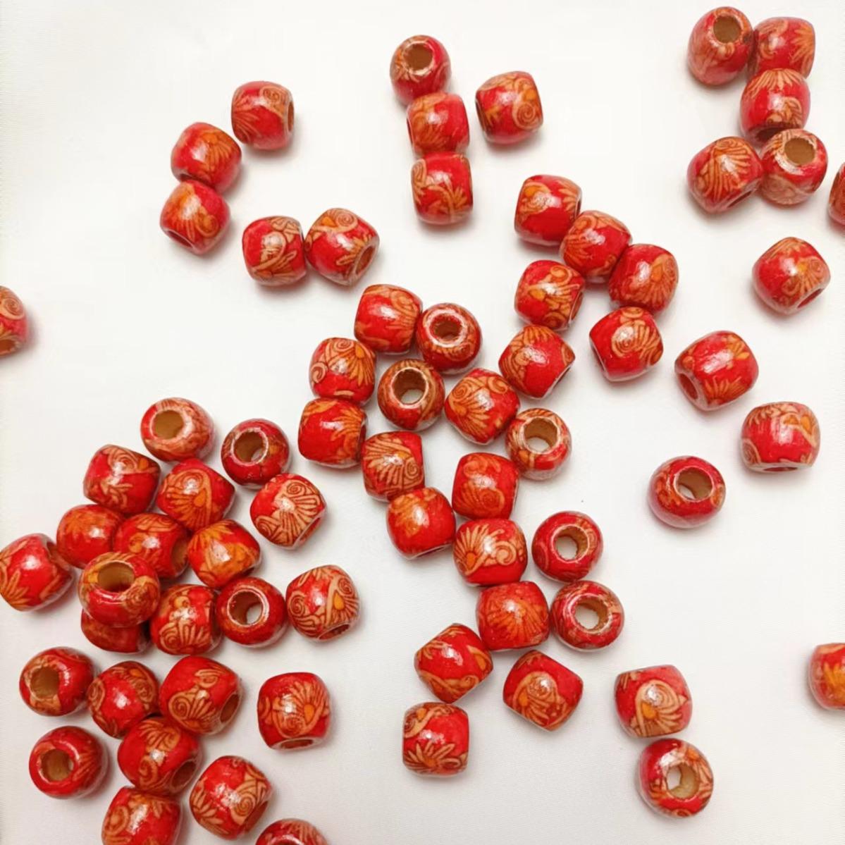 

Большие деревянные бусины «Красный Феникс» для поделок своими руками 16*17 (Inner Hole ~7mm) 50 pcs/bag