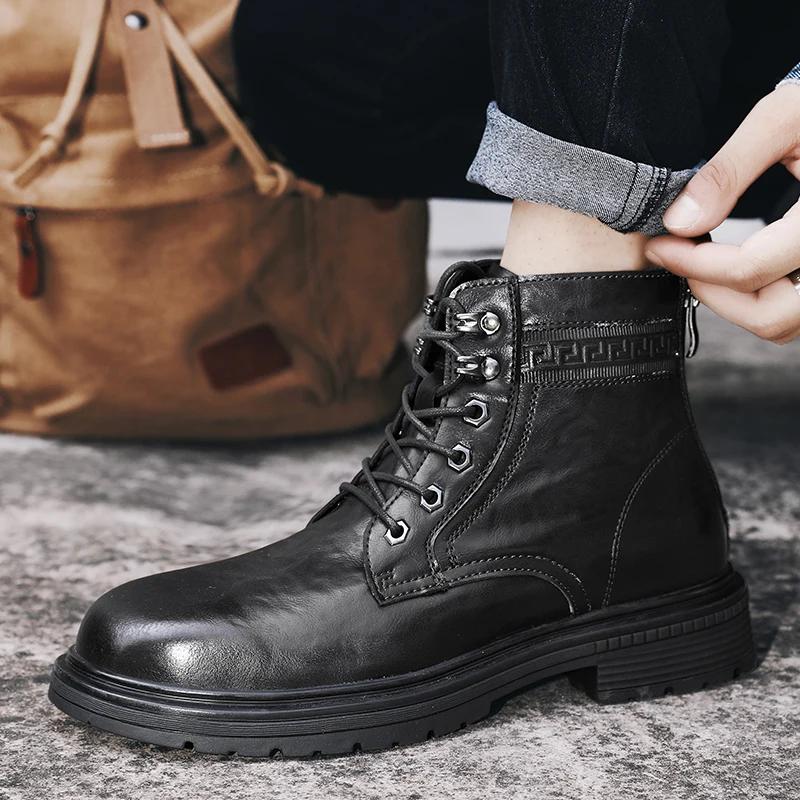 

Кожаные туфли Мужские кроссовки Мужская повседневная обувь Повседневные кроссовки Ботильоны Мокасины с круглым носком Зимние ботинки для мужчин Высокие ботинки Новые 38