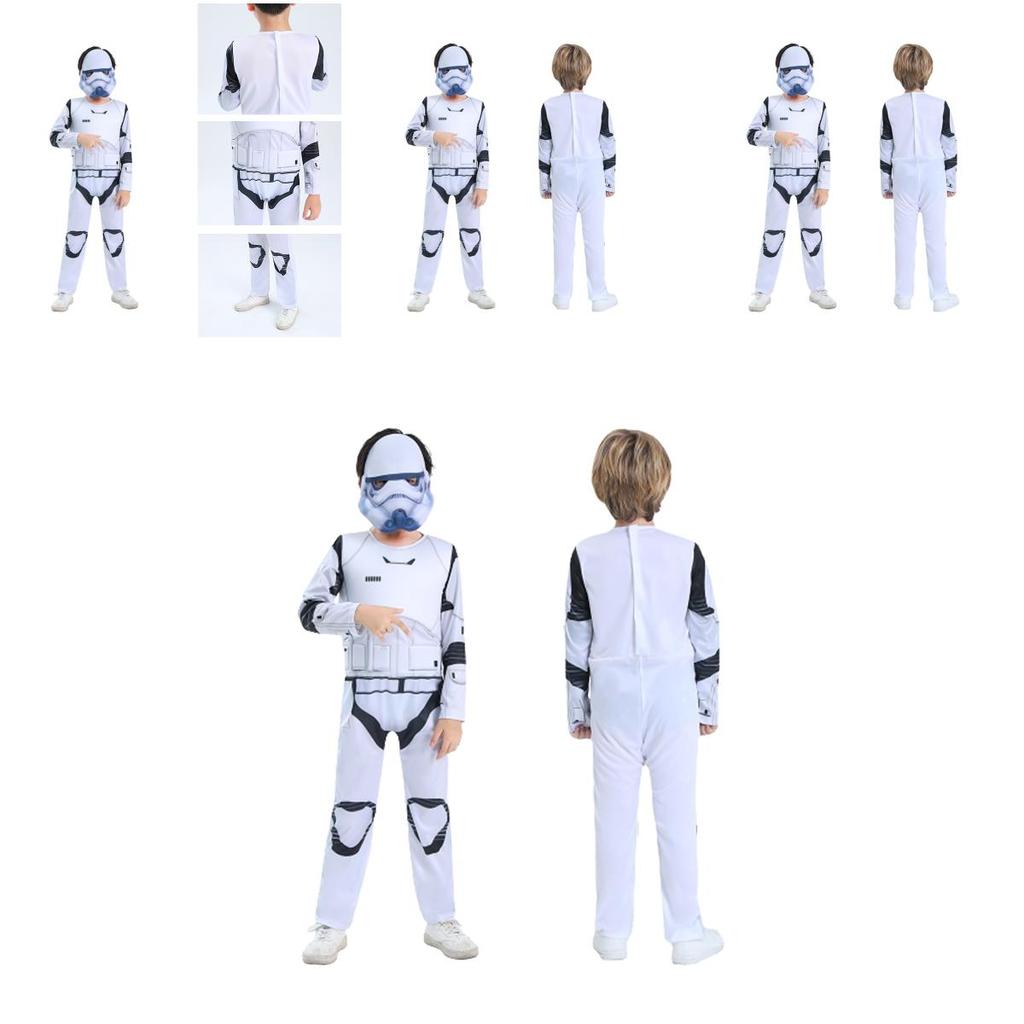 Star Wars Imperial Stormtrooper Cosplay Costume Bodysuit With Eva Mask For Kids Anime Party Gift