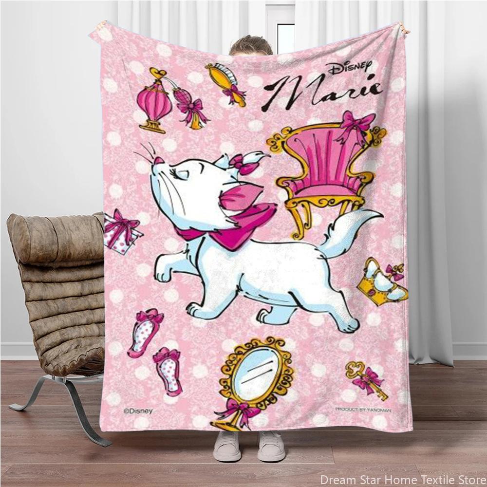 31 Style Disney Cute Cat Marie Printed Blanket Soft Warm Throw Flannel For Children And Adult Bed Sofa Outdoor Travel Girl Gifts