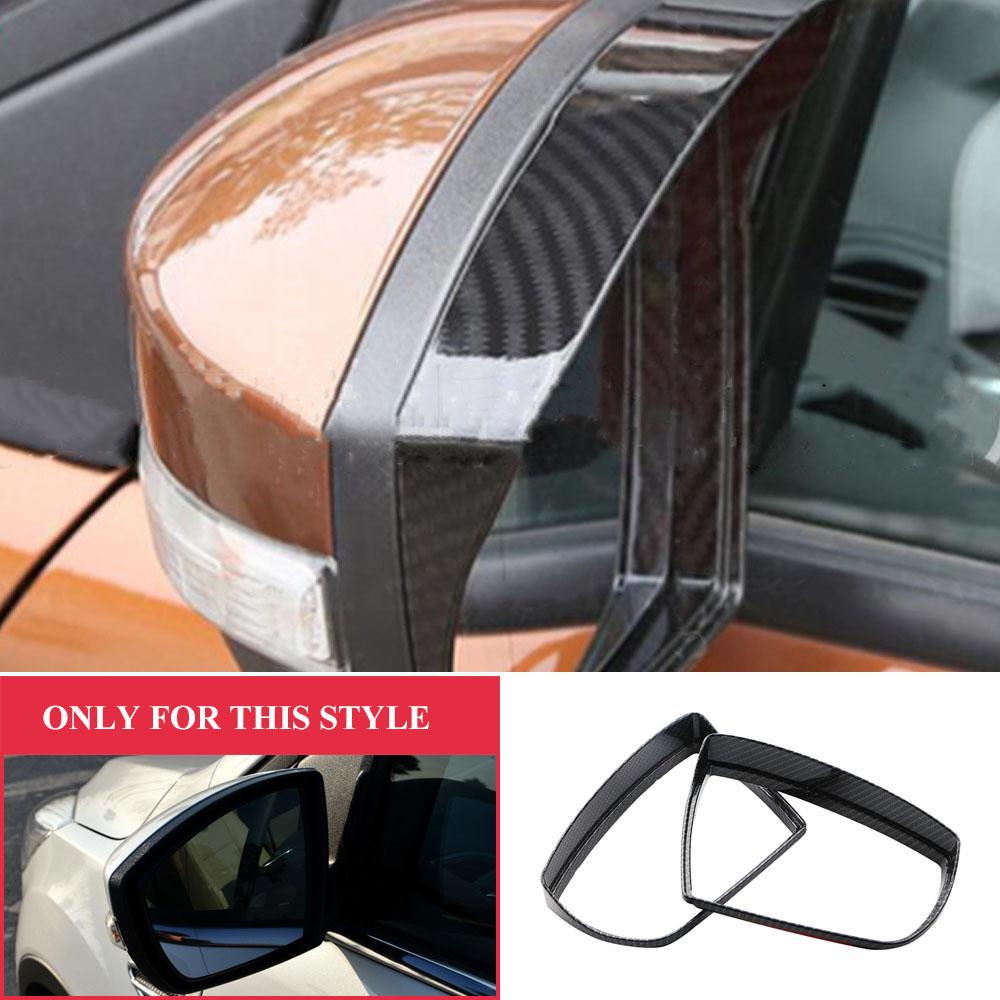 2Pcs Car Rearview Side Mirror Rain Shield Cover for Ford Ecosport 2013 - 2021 Eyebrow Shelter Sticker Trim Styling Accessories