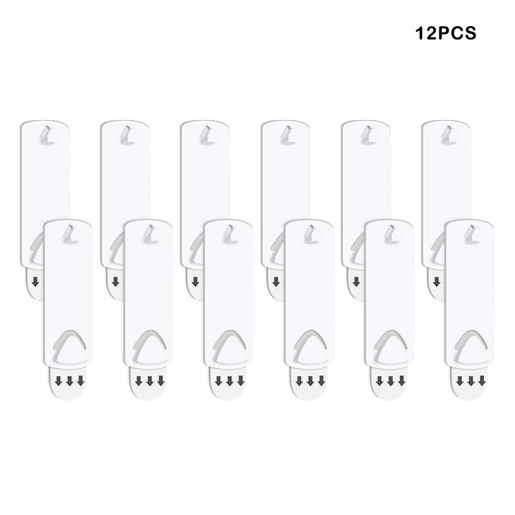 12 Pieces Strong Door Hook Adhesive Wall Hooks Traceless Sticker Hardware Heavy Duty Hanger Kitchen Living Room