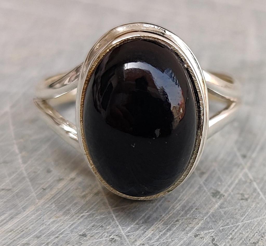 Black Onyx Ring, 925 Sterling Solid Silver, Handmade Jewelry, Boho Ring, Womens Ring, Gift for Her, Engagement Ring, Onyx Jewelry