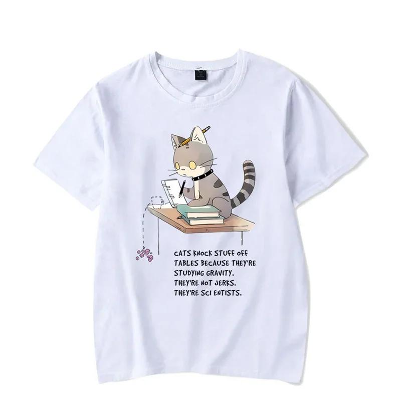 

Футболки с графикой Cat Know Stuff Off , Забавные футболки с котами, Футболка с коротким рукавом оверсайз, Модные футболки Харадзюку, Мужская брендовая футболка 4XL