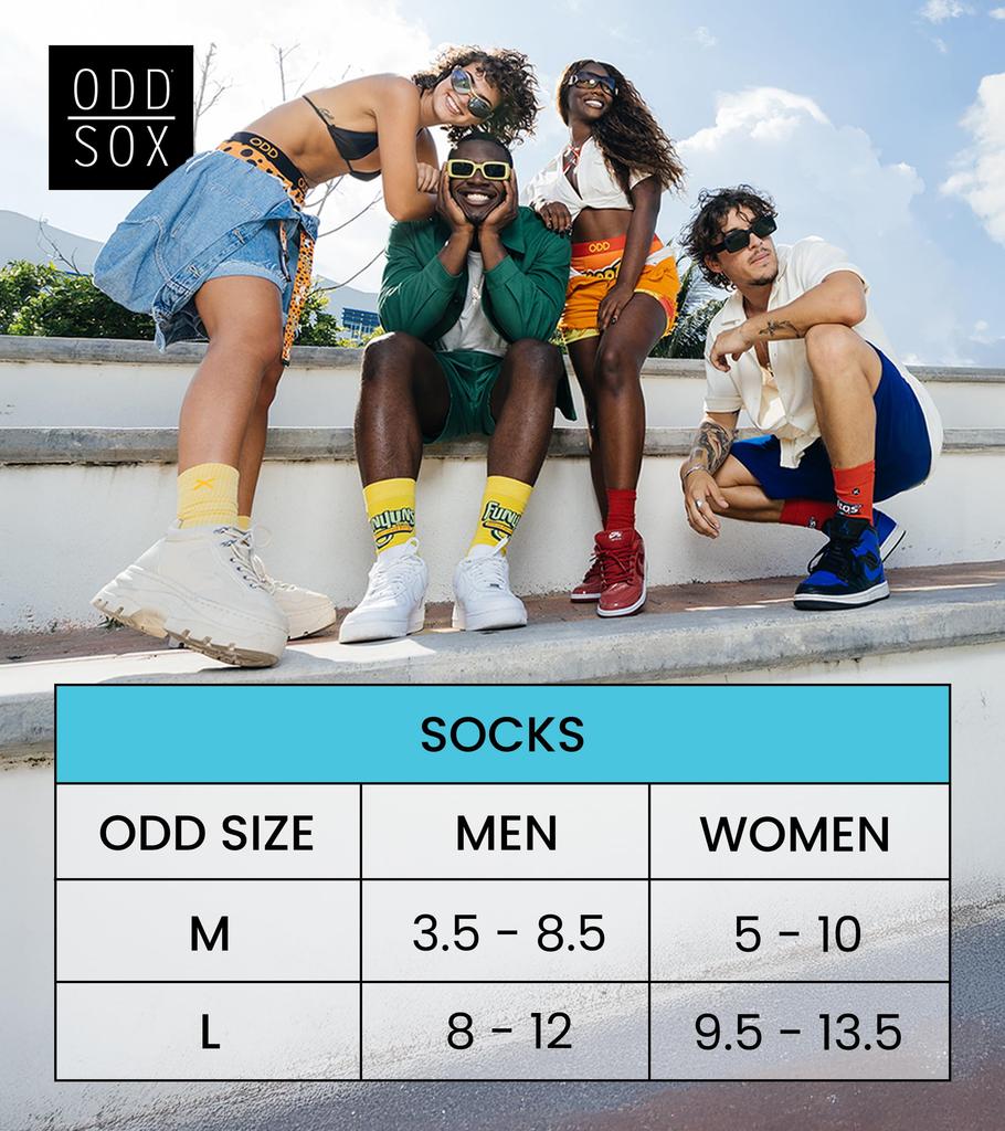 [OddSocks] Crew Socks UFC LOGO Men's 22285UFCMC BLACK FR