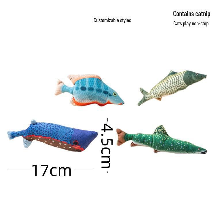 New Catnip Plush Toy: Cat Grass-Infused, Bite & Scratch Resistant, Self-Entertaining Doll for Cats