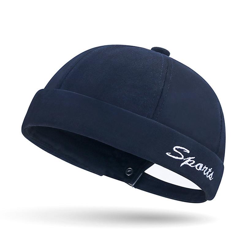 

Hip Hop Cotton Cap With Embroidered Letter Design For Street Dance And Casual Wear Navy