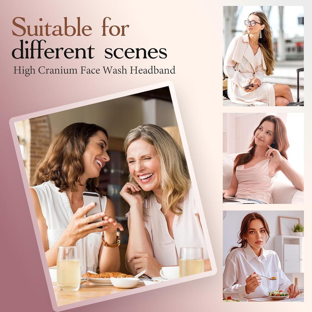 3PCS Vintage High Cranium Artificial Pearl Hairband, Elegant Beaded Pearl Headbands with Teeth, Hairs Bands with Teeth Hoop for Women and Girls,