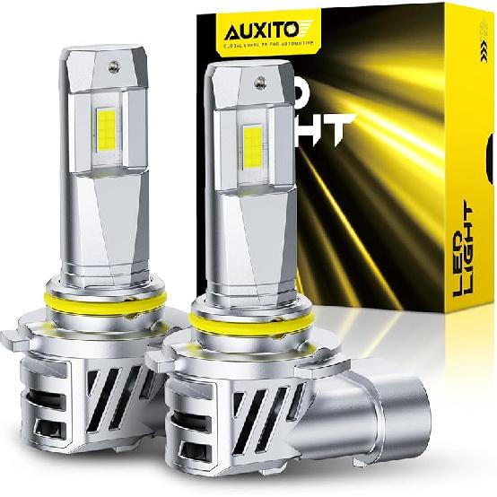 AUXITO 9005 Bulbs, 40000LM Ultra Bright 6500K Cool White, 1:1 Halogen Size, 9005/HB3 Light Bulbs With Cooling Fan, Plug And Play CANbus Ready No 9005