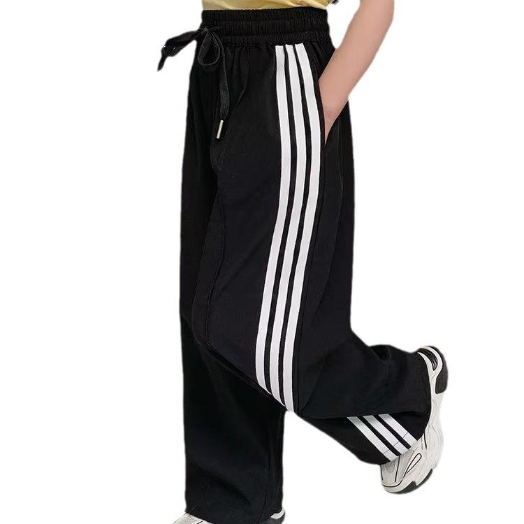 2023 Girls' Stylish Korean Loose Fit Sweatpants - Spring/Autumn Sportswear for Big Kids