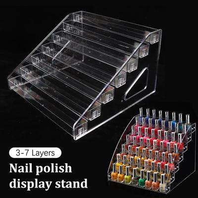 3/4/5/6/7 Schichten Nagellack Displayständer Klarer Kosmetik Display Rack Halter Ätherisches Öl Flasche Organizer Lagerung