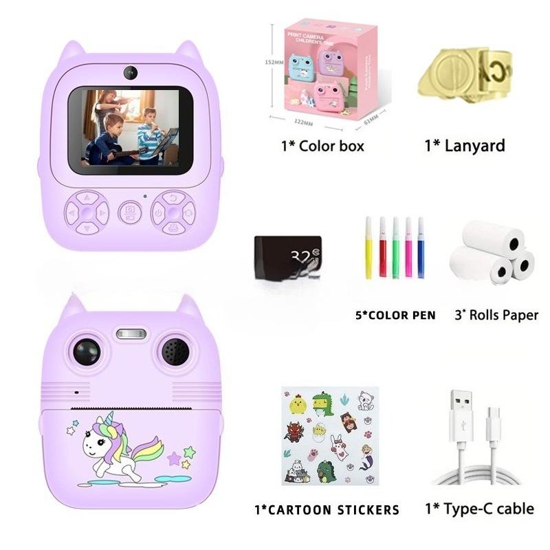 Children's Polaroid print camera high definition photo video gift box toy