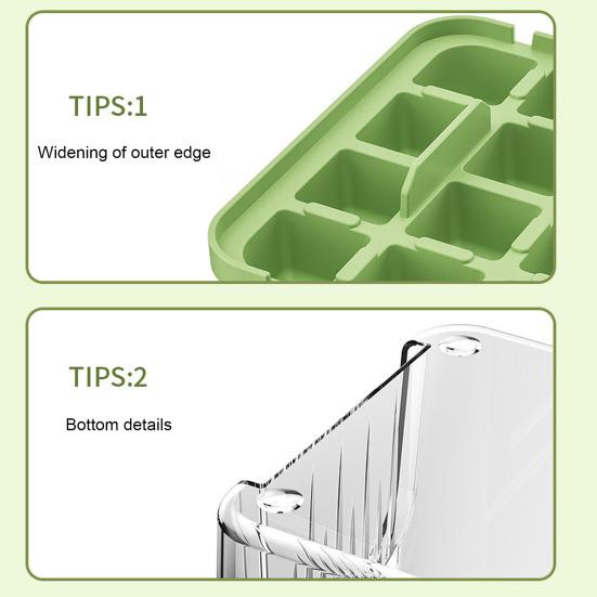 Ice Cube Mold with Lid And Storage Box One-Press Easy-Release Double Layer Ice Tray with Scoop BPA-Free Food Grade Ice Maker for Cocktails Whiskey