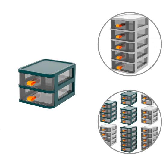 High Quality Desktop Plastic Multi-layer Organization Cabinet Multi-layer Easy Pull Storage Container