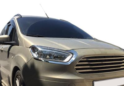 Eyelashes On Headlights (2 Pcs., Stainless) Carmos - Turkish Steel for Ford Courier 2014-2023