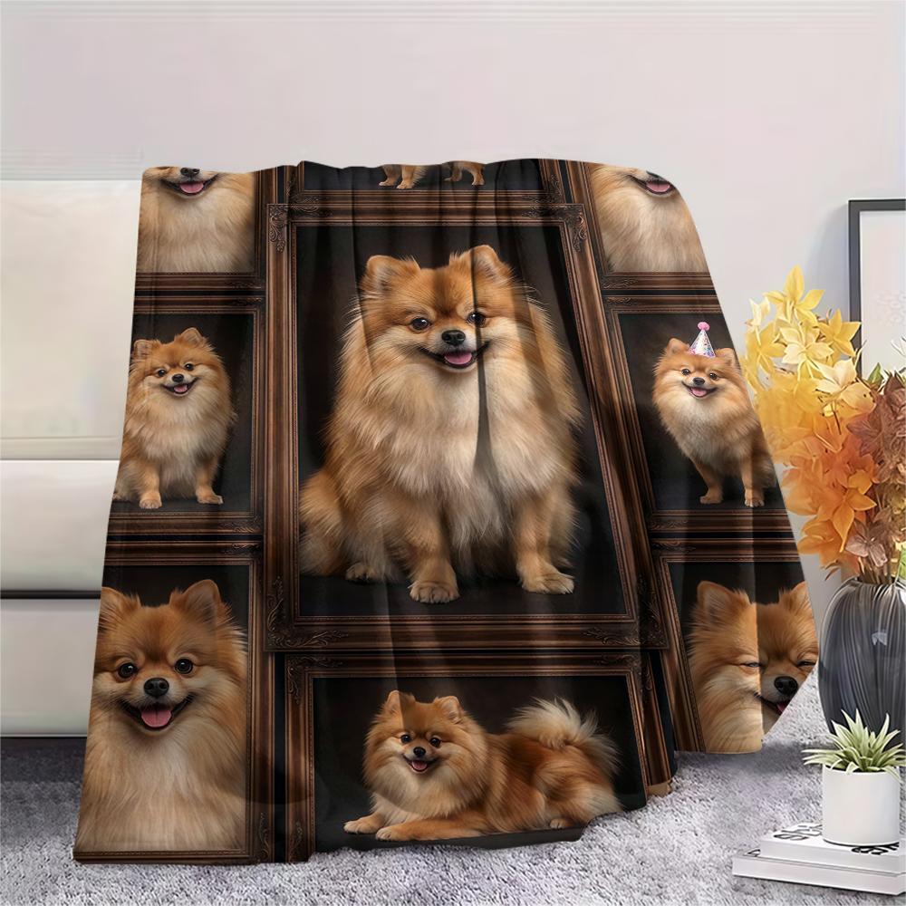 Many cute puppies Print Flannel Blanket,High quality Comfortable for All Seasons,Home Decor,Warmth and Comfort,Perfect for Christmas Gifts
