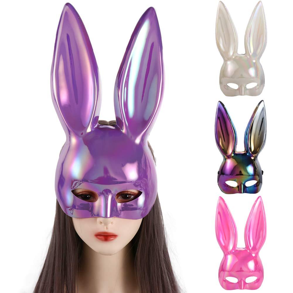 Props Gifts Rabbit Ears Mask Half Face Mask Prom Party Supplies Women Half Mask Party Cosplay Props