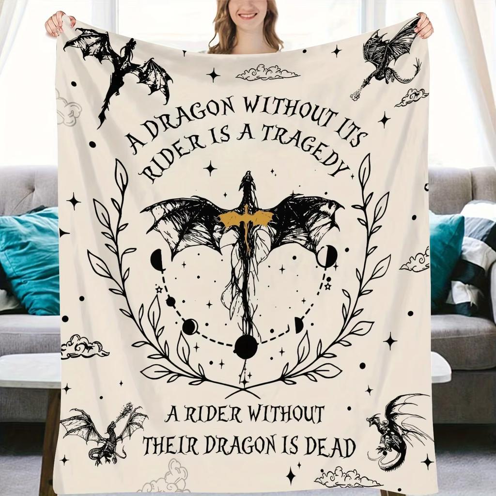 VIKAMA Fantasy Dragon Blanket Soft Home Bedroom Sofa Blanket Outdoor Camping Picnic Blanket Home Decoration Cover Blanket