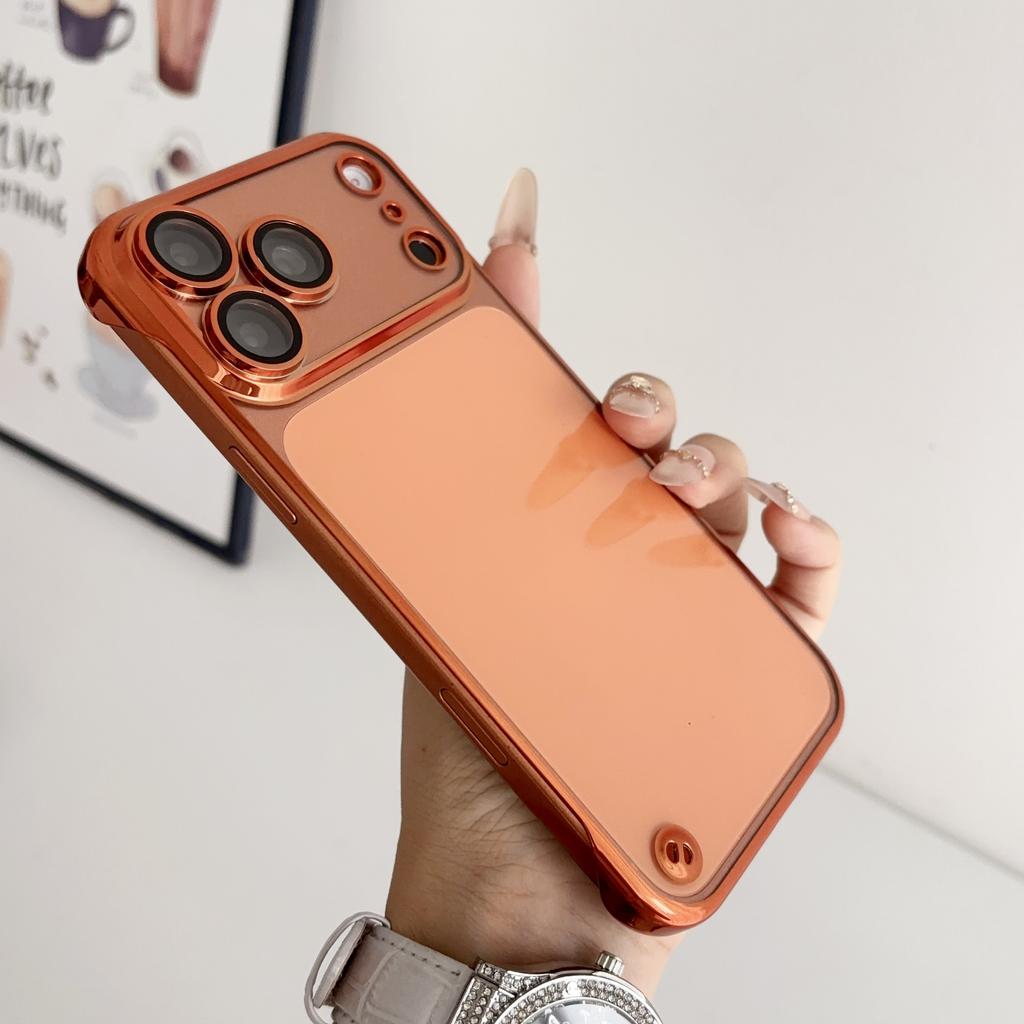 Ultra Thin Plating Clear Hard PC Phone Case For iPhone 18 17 16 15 14 Pro Max Lens Protection Shockproof Frameless Cooling Cover