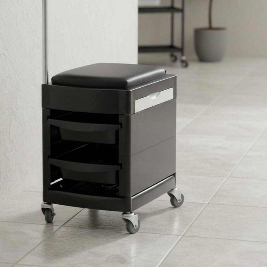 Salon Trolley Stool Swivel Casters Commercial Storage Multi-Purpose for Stylists