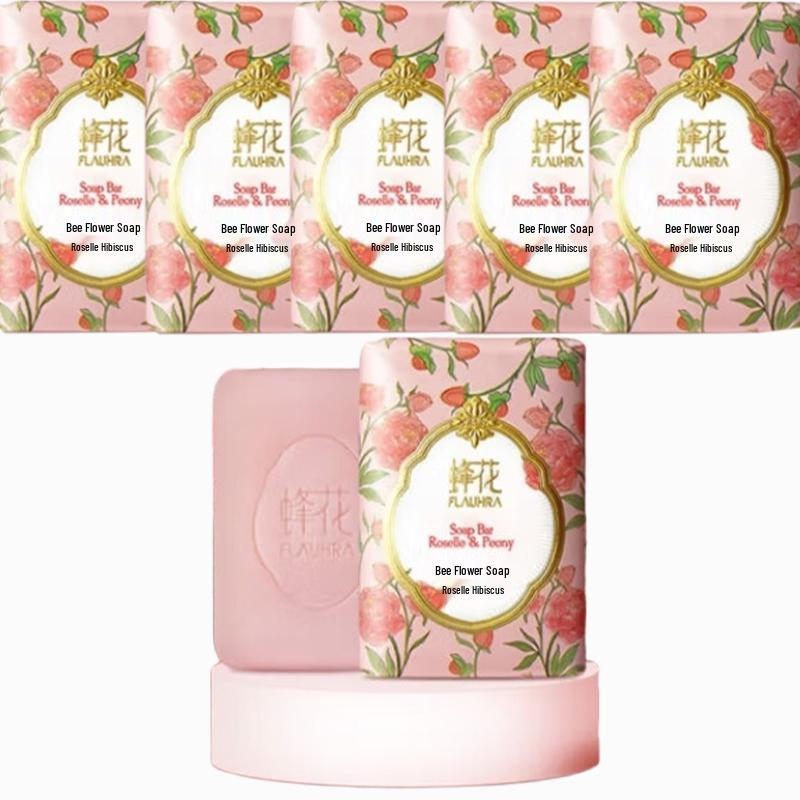 

Bee Flower Roselle Peony Bar Soap