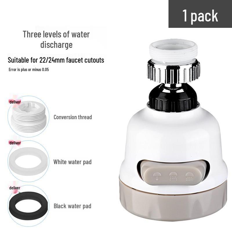 Universal Rotating Kitchen Faucet Extender & Spray Head Aerator