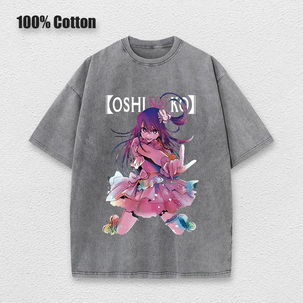 Acid Tshirt Kawaii Oshi No Ko Anime Ai Hoshino Cosplay Tshirt Hot Cartoon Fans Otaku TShirt Casual Solid Cotton Unisex Tee