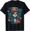 De Los Muertos La Catrina Dzień Zmarłych Czaszka Cukrowa Koszulka Damska