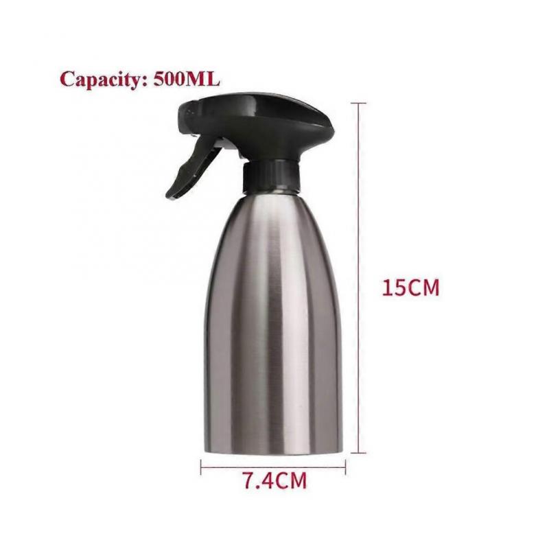 Stainless Steel Oil-Spray Bottle Kitchen Olive Oil Sprayer for BBQ Cooking 500ml