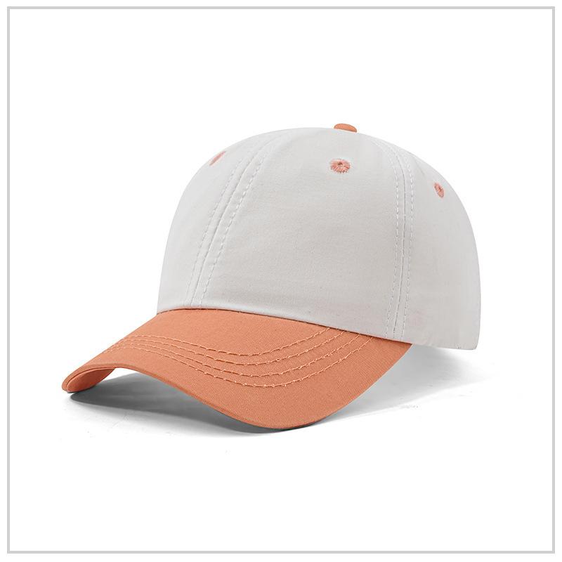 Customized Printed Children Pure Cotton Color Blocked Baseball Caps Breathable Soft Top Outdoor Sports Duck Tongue Hats For Kid