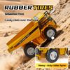 1:64 RC Dump Truck, 2.4G Remote Control Mini Construction Truck with Lights and Sound, Auto Demo, Auto Cruise