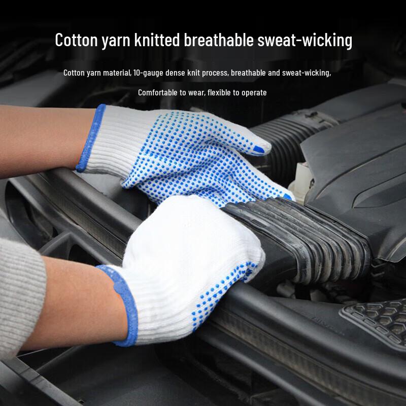 Shenglai Heavy-Duty Anti-Slip Cotton Work Gloves