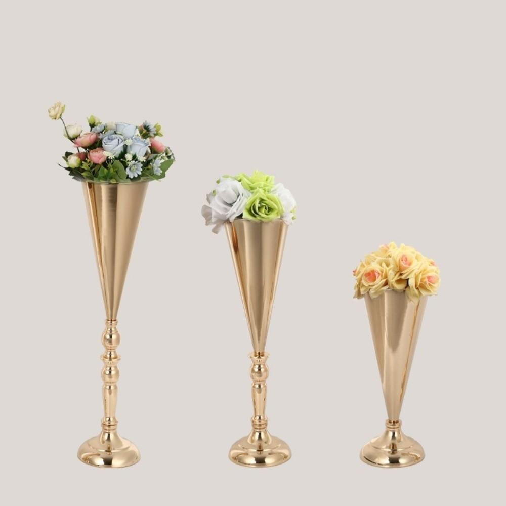 Romantic Wedding Flower Vases European Style Centerpiece Vases Metal Vases  Home Wedding Decor