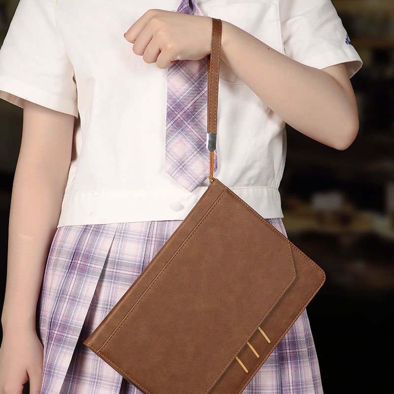 Leather Protective Case for Apple iPad-Brown Stand with Pencil Holder Card Holder Bracelet for iPad Full Series iPad/iPadproiPadair/iPadmini/iPad2024