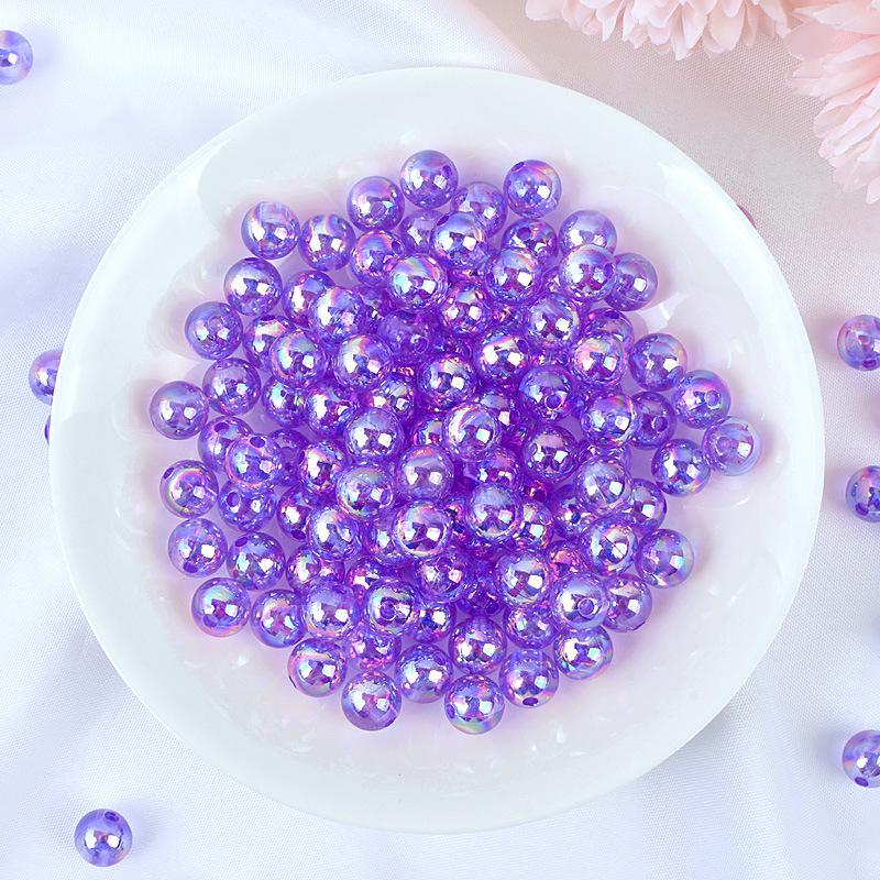 Acrylic Solid Color Round Beads for DIY Jewelry Bracelet Making