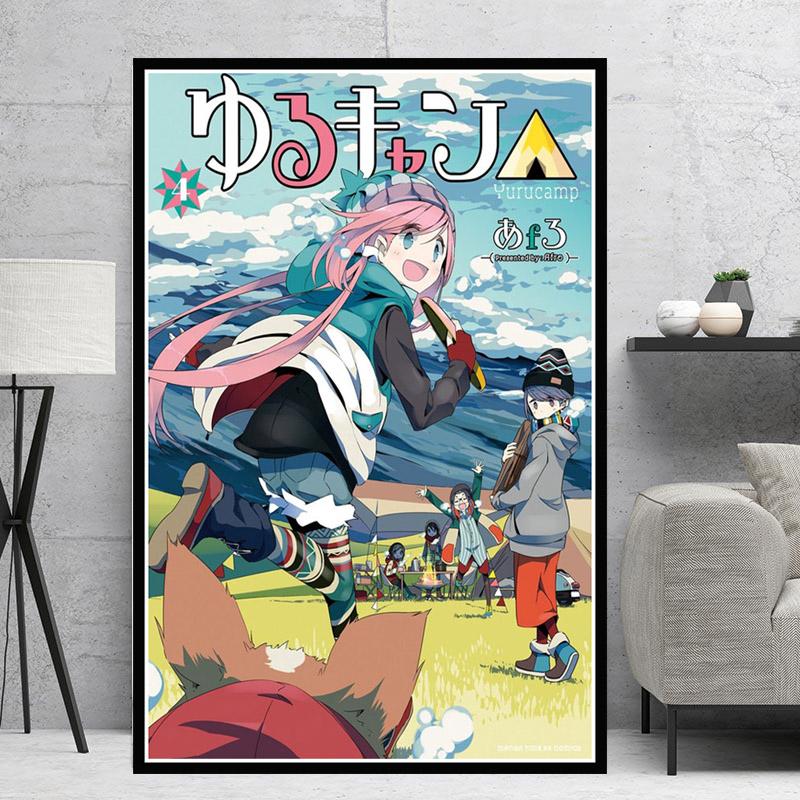 

Yuru Camp плакат японского аниме комиксы милая девушка печать плакатов домашний декор настенный художественный декор холст картина дети Kawaii декор комнаты