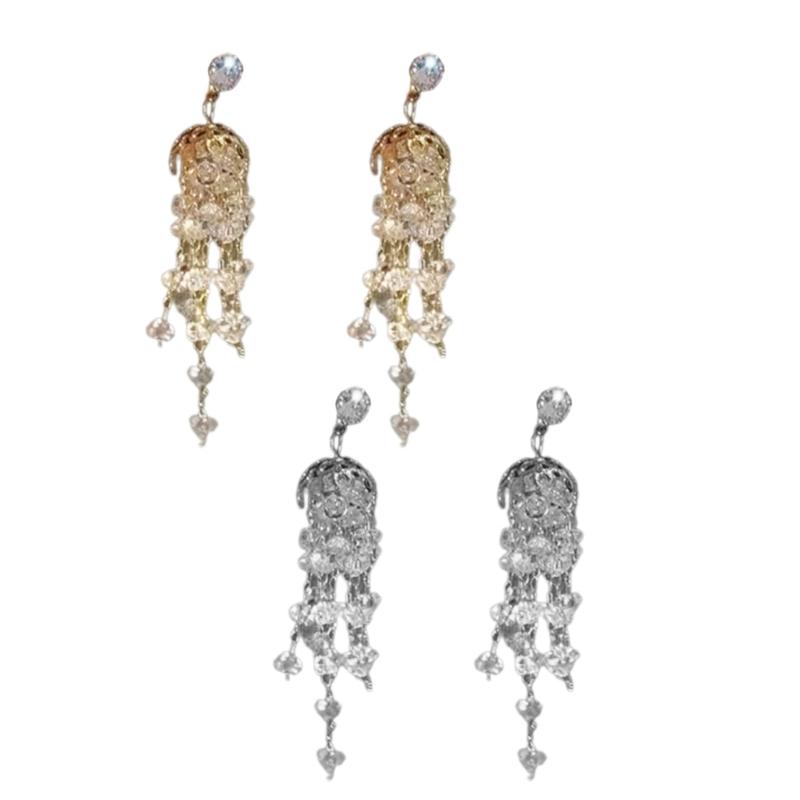 Temperament  Pendant Earring Elegant Jellyfish Tassels Charm Earrings Fashion Small Hoop Earrings Party Jewelry