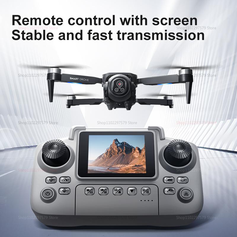 New D18 RC Drone 8K Professional HD Dual Camera 360° Obstacle Avoidance Aerial Optical Brushless Large Screen Quadcopter Toy