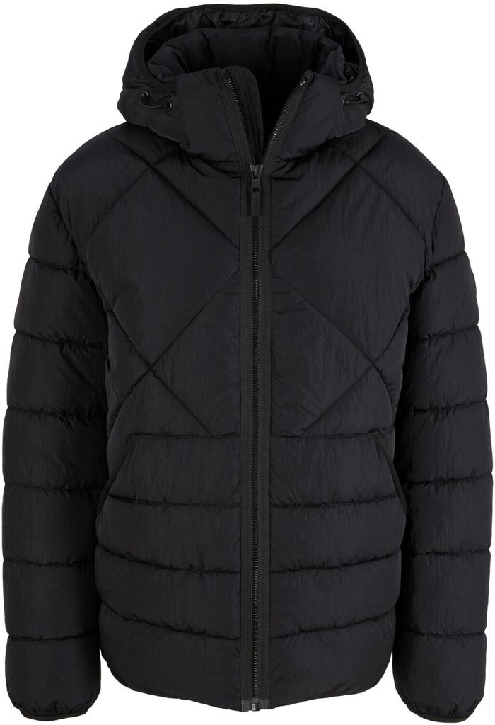 Демисезонная куртка Tom Tailor Regular Fit Pufferjacke mit Waffeloptik (1032484) black