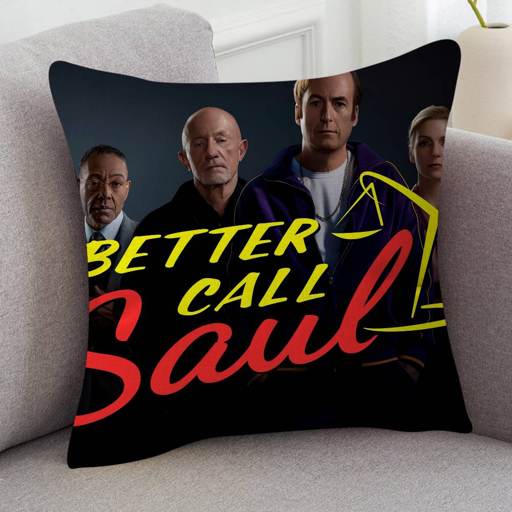 TV Drama Better Call Saul Cartoon Series Square Pillowcase Soft Waist Sofa Cushion Cover Bedroom Room Pillowcase