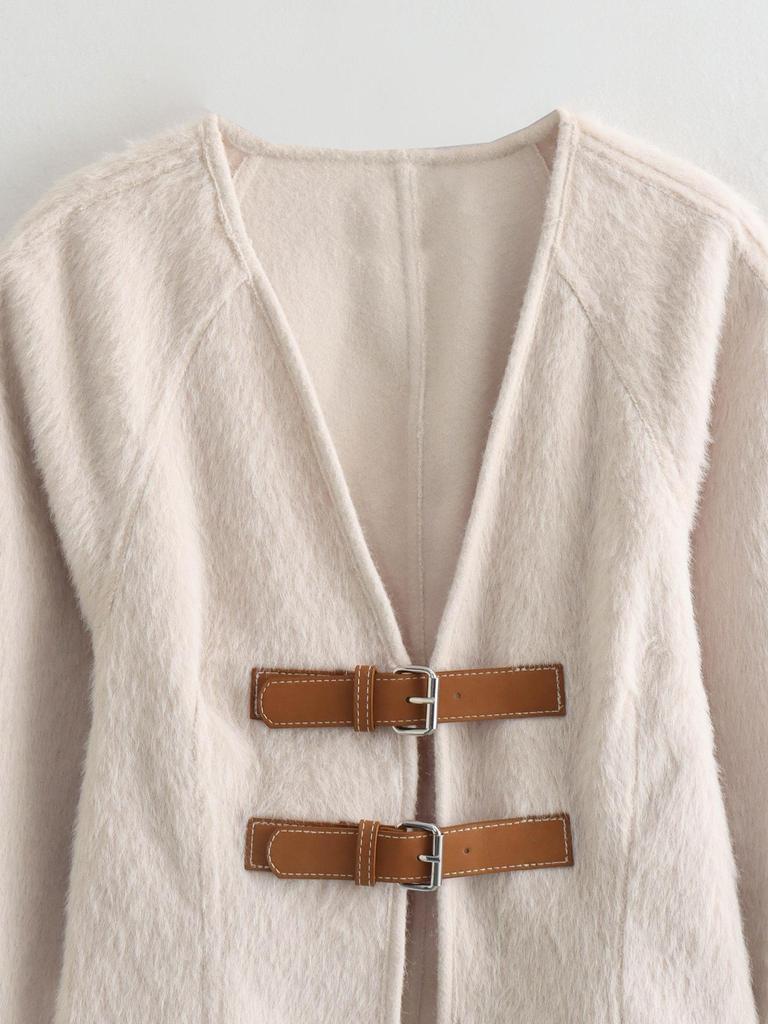 2024 Spring Women's Fashion Soft Jacket with Versatile Strap Design